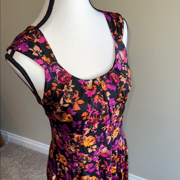 George Purple Black Sleeveless Midi Sundress - Picture 5 of 14